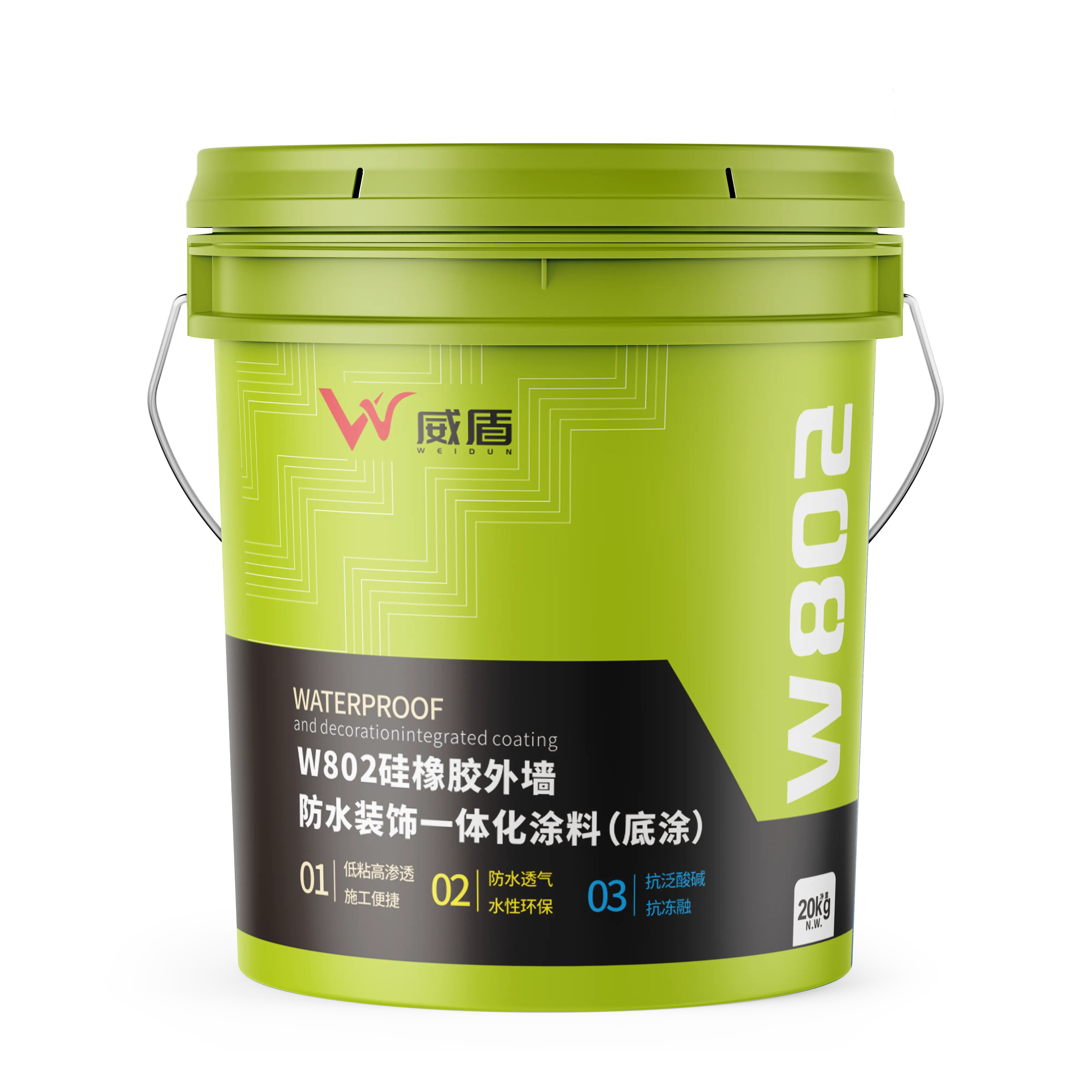 W802 Silicone Rubber Integrated Waterproofing and Decorative Coating for Exterior Walls (Primer)