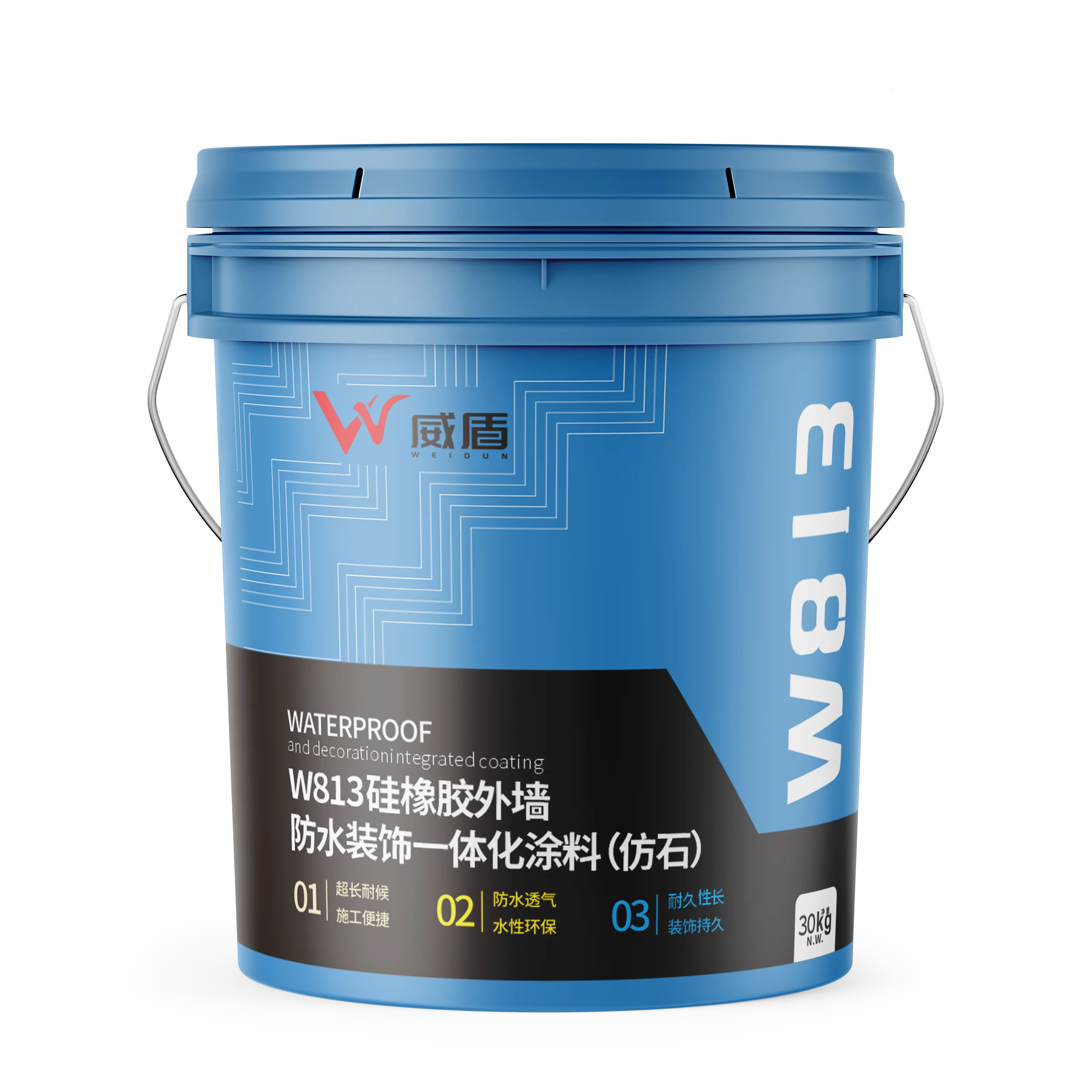 W813 Silicone Rubber Integrated Waterproofing and Decorative Coating for Exterior Walls (Stone-Effect)