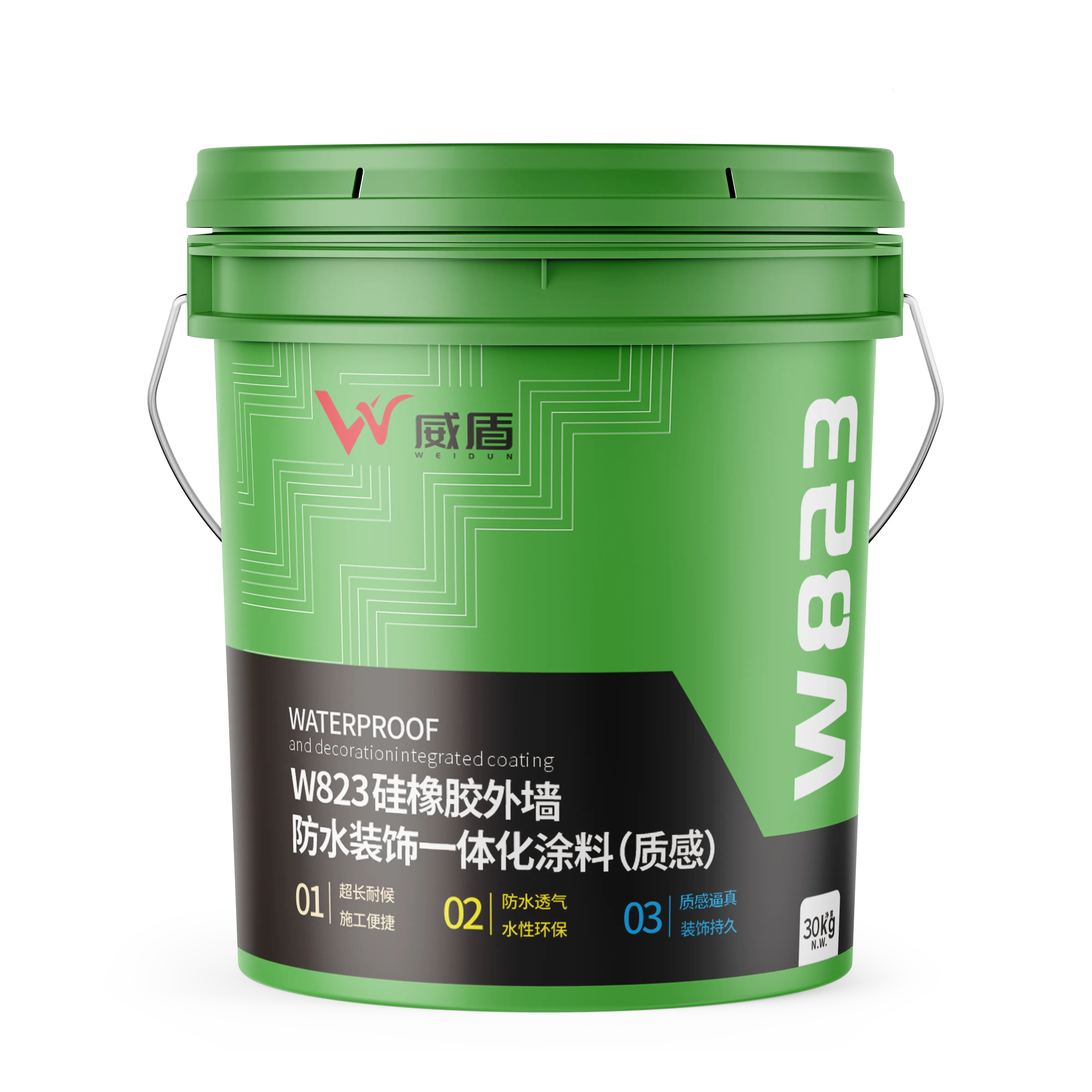 W823 Silicone Rubber Integrated Waterproofing and Decorative Coating for Exterior Walls (Textured)