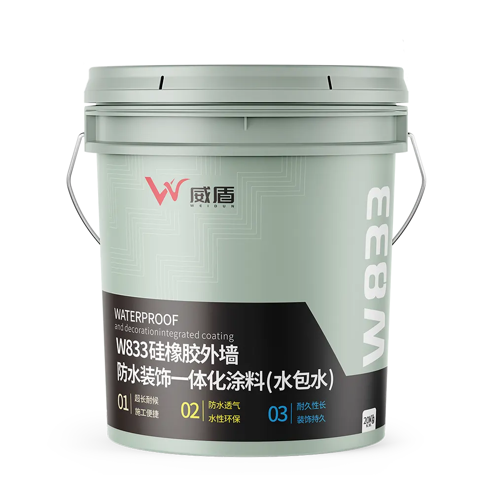 W833 Silicone Rubber Integrated Waterproofing and Decorative Coating for Exterior Walls (Water-in-Water)